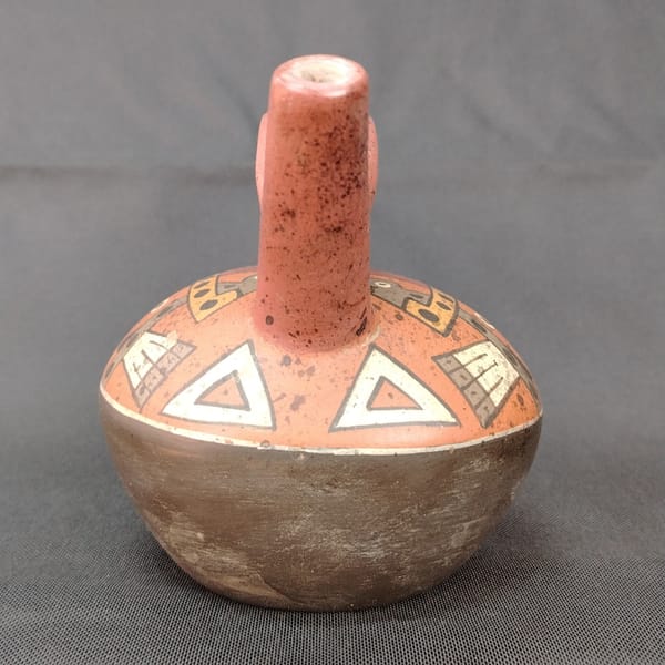 Pre Columbian Nazca Ceramics Ritual Bottle Andean Artifact Collectible - Image 3