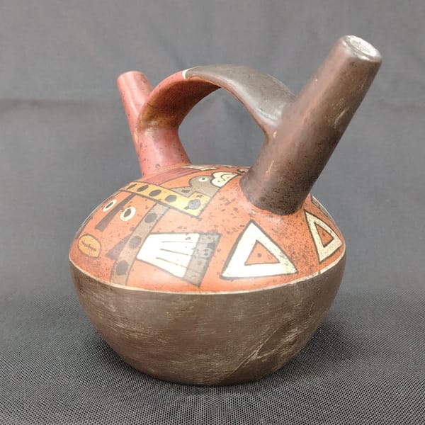 Pre Columbian Nazca Ceramics Ritual Bottle Andean Artifact Collectible - Image 6