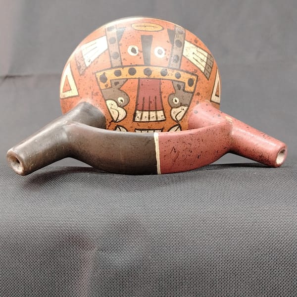 Pre Columbian Nazca Ceramics Ritual Bottle Andean Artifact Collectible - Image 9