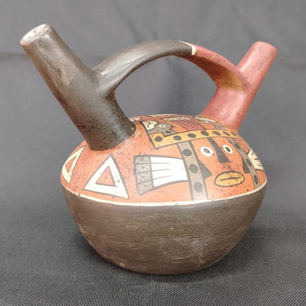 Pre Columbian Nazca Ceramics Ritual Bottle Andean Artifact Collectible - Image 8