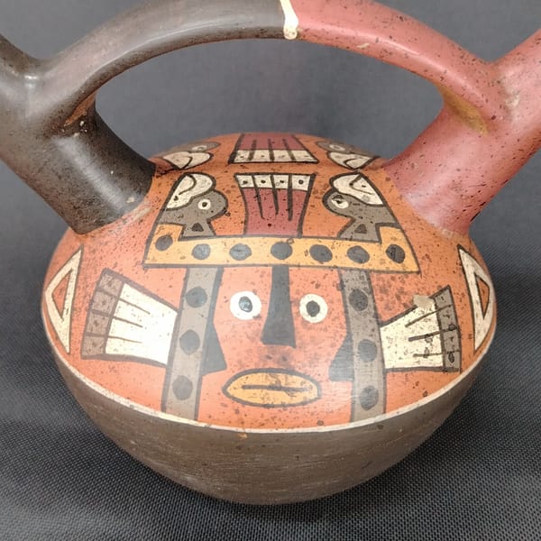 Pre Columbian Nazca Ceramics Ritual Bottle Andean Artifact Collectible - Image 12
