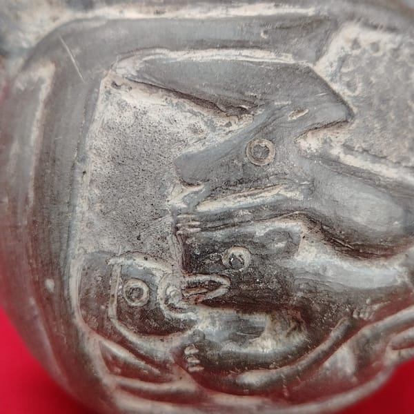 Pre Columbian Chimú Ceramic Double-Spout Bottle Ceremonial Artifact Peru - Image 12